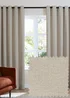 Furn Soft Chenille Blackout Eyelet Curtain Pair Natural - 46W X 54D (117x137cm Image 1