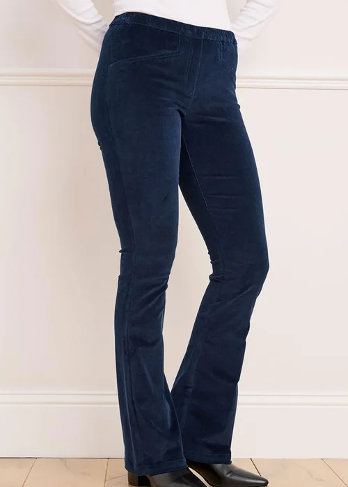 Cotton Traders Midnight Pull On Stretch Bootcut Cord Trousers - 20/L29 Image 4