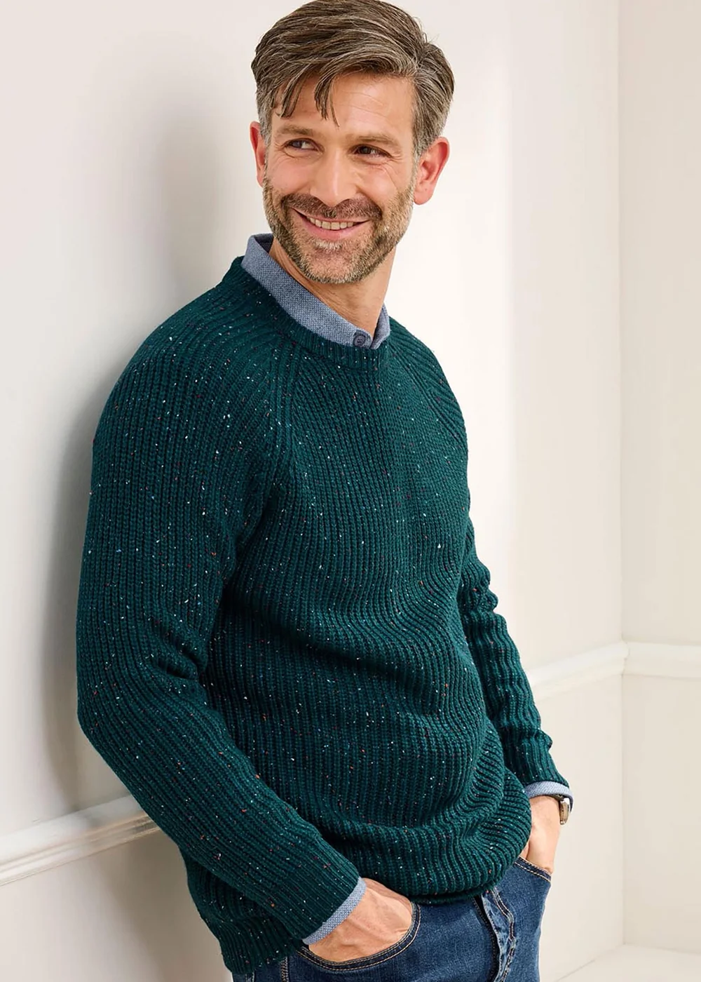 Cotton Traders Jade Supersoft Crew Neck Jumper - 4XL Image 1