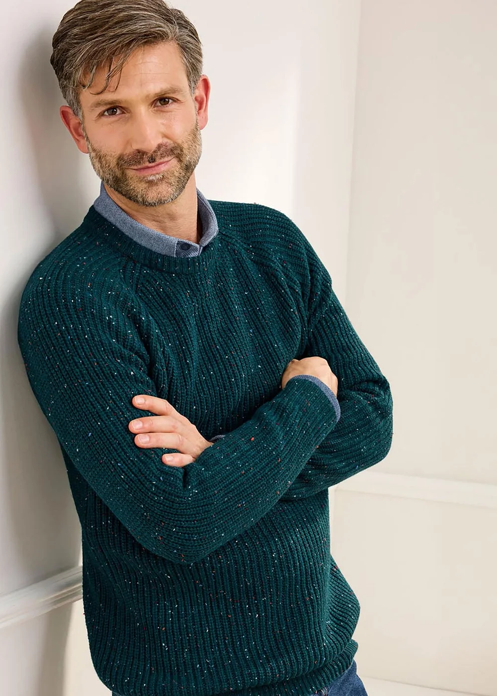 Cotton Traders Jade Supersoft Crew Neck Jumper - 4XL Image 2