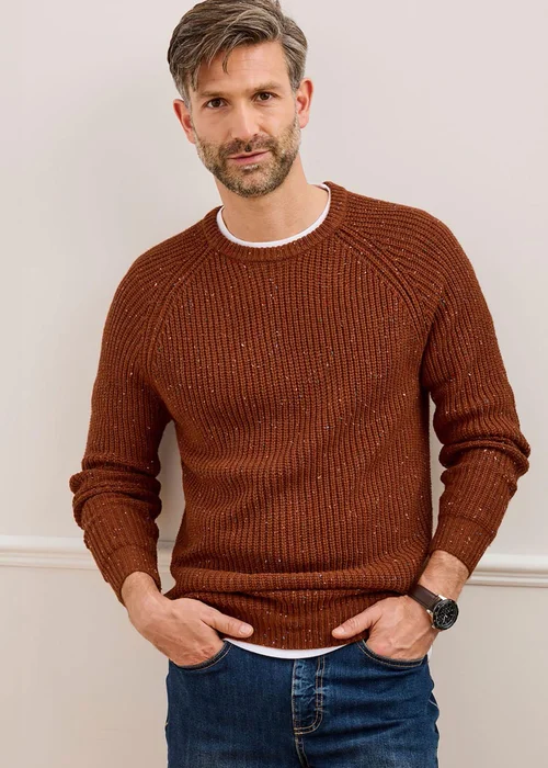 Cotton Traders Burnt Orange Supersoft Crew Neck Jumper - Extra Large Image 2