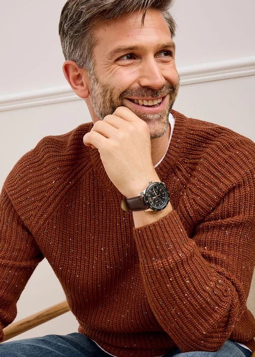 Cotton Traders Burnt Orange Supersoft Crew Neck Jumper - Extra Large Image 4