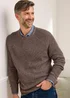 Cotton Traders Dark Brown Supersoft Crew Neck Jumper - Large Image 4