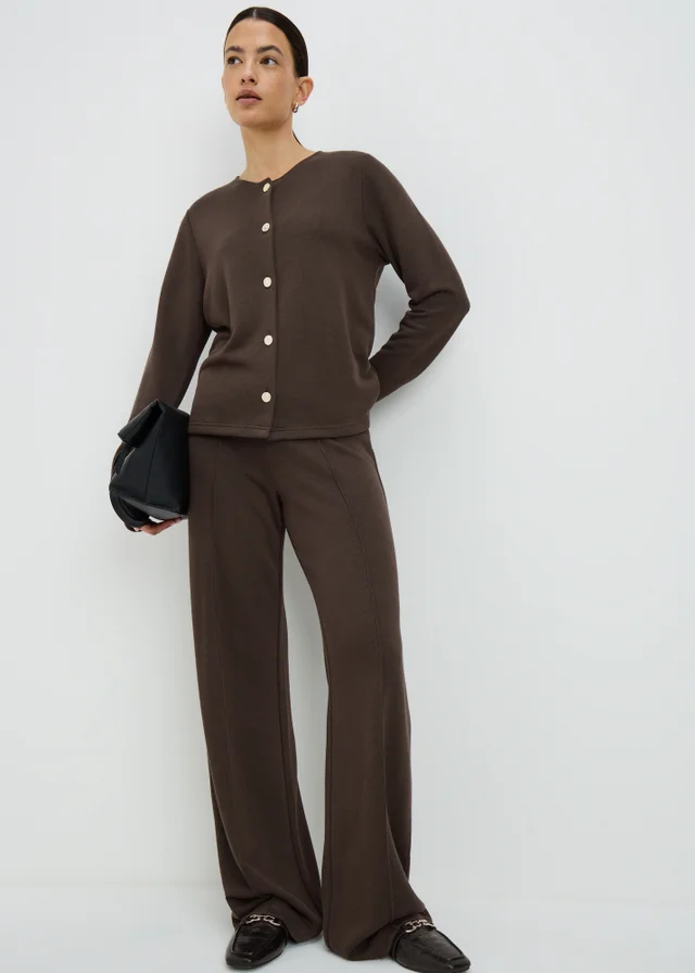 Brown Soft Touch Co Ord Trousers