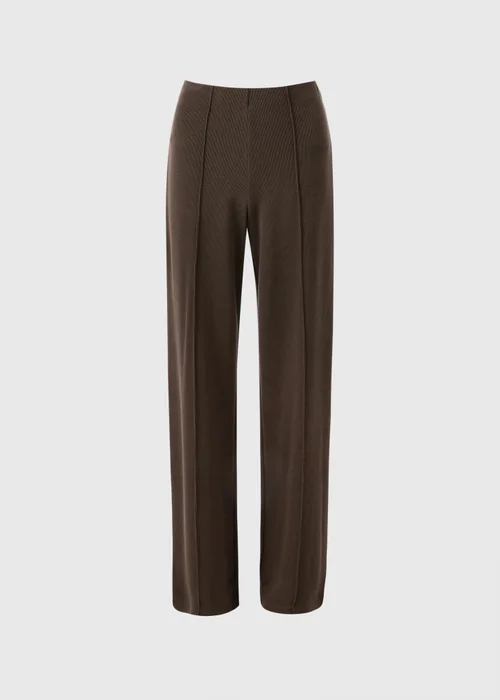 Brown Soft Touch Co Ord Trousers - Size 24 29 leg Image 4