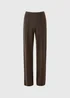 Brown Soft Touch Co Ord Trousers - Size 24 29 leg Image 4