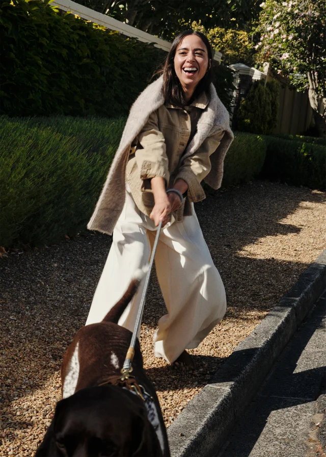 Et Vous Cream Wide Leg Co Ord Trousers