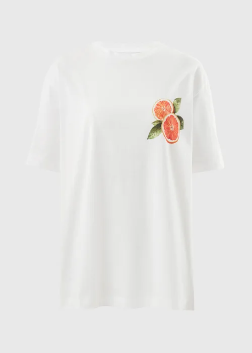 White Capri Back Graphic T-Shirt - L Image 4