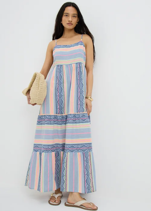Blue Jacquard Cami Maxi Dress - 20 Image 1