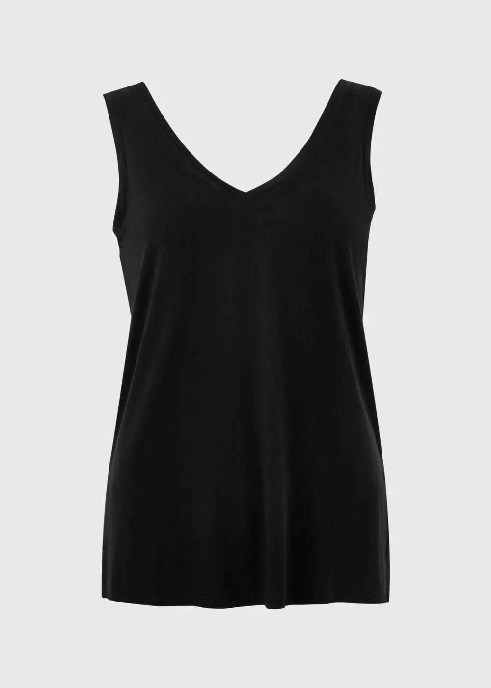 Black V-Neck Vest Top - XL Image 4