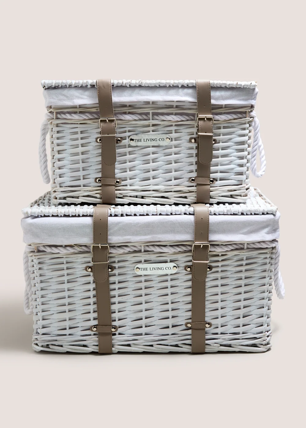 2 Piece Split Willow Strap Baskets Image 1