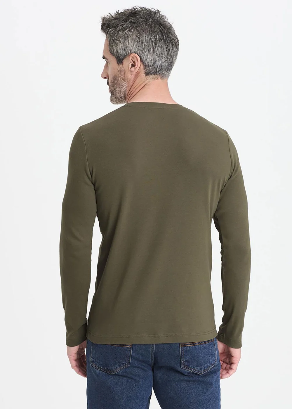 Cotton Traders Soft Khaki Long Sleeve Crew Neck Base Layer Top - 3XL Image 2