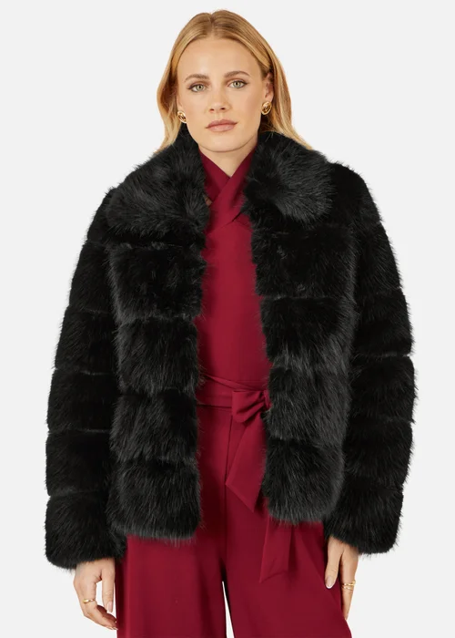 Yumi Black Luxe Faur Fur Coat - 8 Image 2