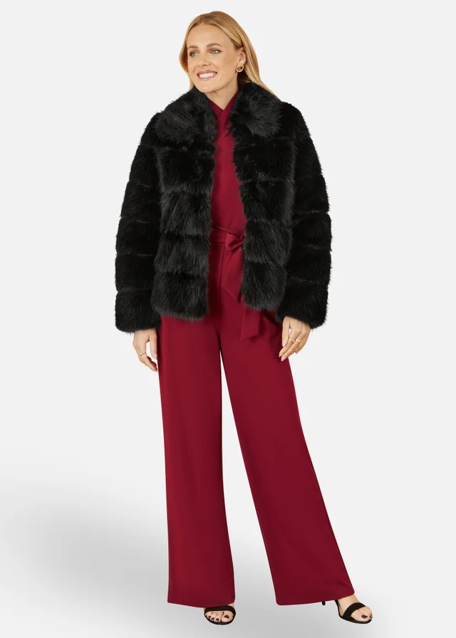 Yumi Black Luxe Faur Fur Coat