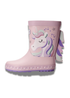 ToeZone Girls Pink Unicorn Waterproof Wellies - Size 8 Infants Footwear Image 6
