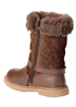 ToeZone Girls Brown Sara Fur Warm Winter Boot - Size 9 Infants Footwear Image 4