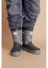 ToeZone Boys Grey Dinosaur Waterproof Wellies - Size 8 Infants Footwear Image 3