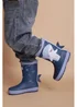 ToeZone Boys Blue Shark Waterproof Wellies - Size 11 Infants Footwear Image 2