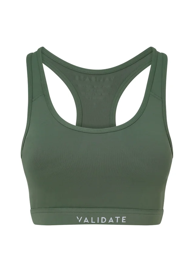 Validate Military Green 247 Essential Sports Bra