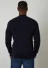 Threadbare Navy Bomber-Style Knitted Zip Through Cardigan - XXL Image 2