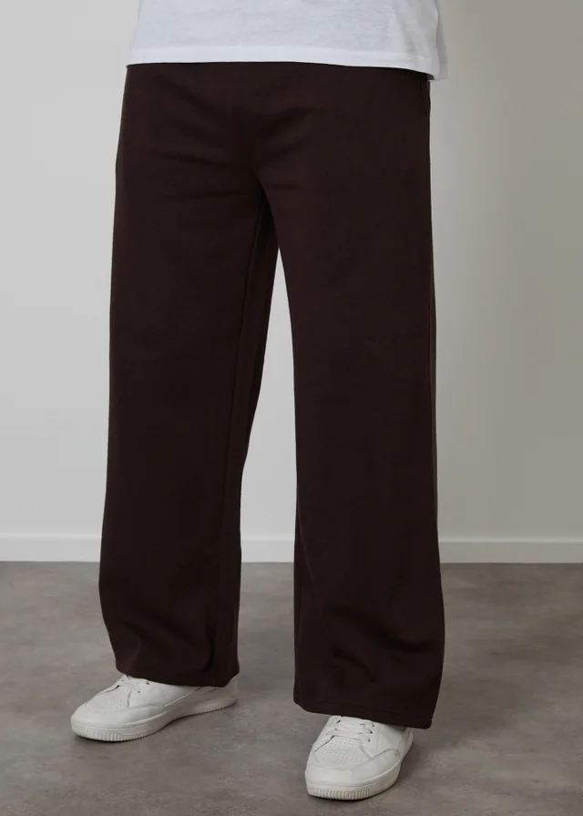 Threadbare Chocolate Wide Leg Joggers