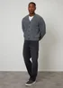 Threadbare Grey Fluffy Knitted Button Up Cardigan - XXL Image 3