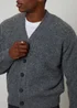 Threadbare Grey Fluffy Knitted Button Up Cardigan - XXL Image 4