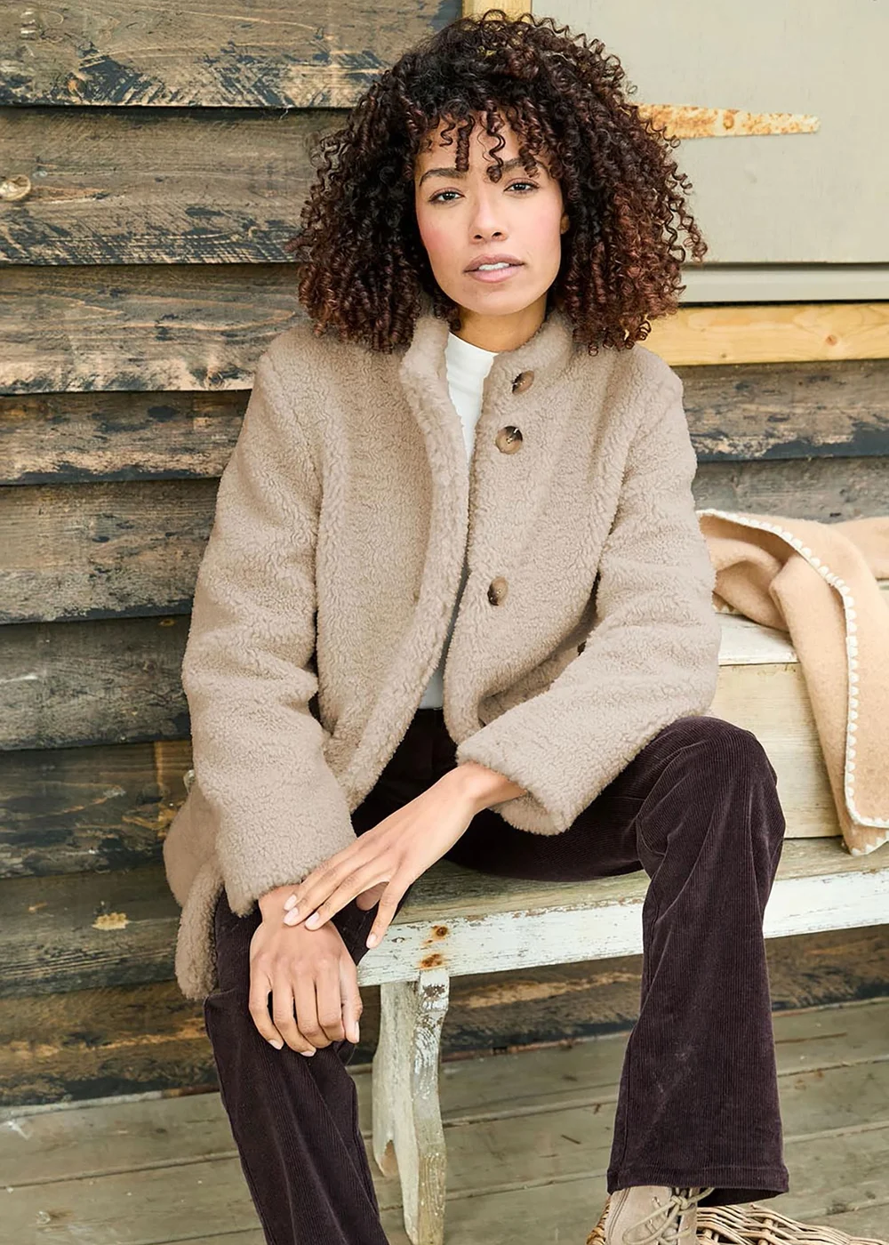 Cotton Traders Oyster Borg Coat - 18 Image 2