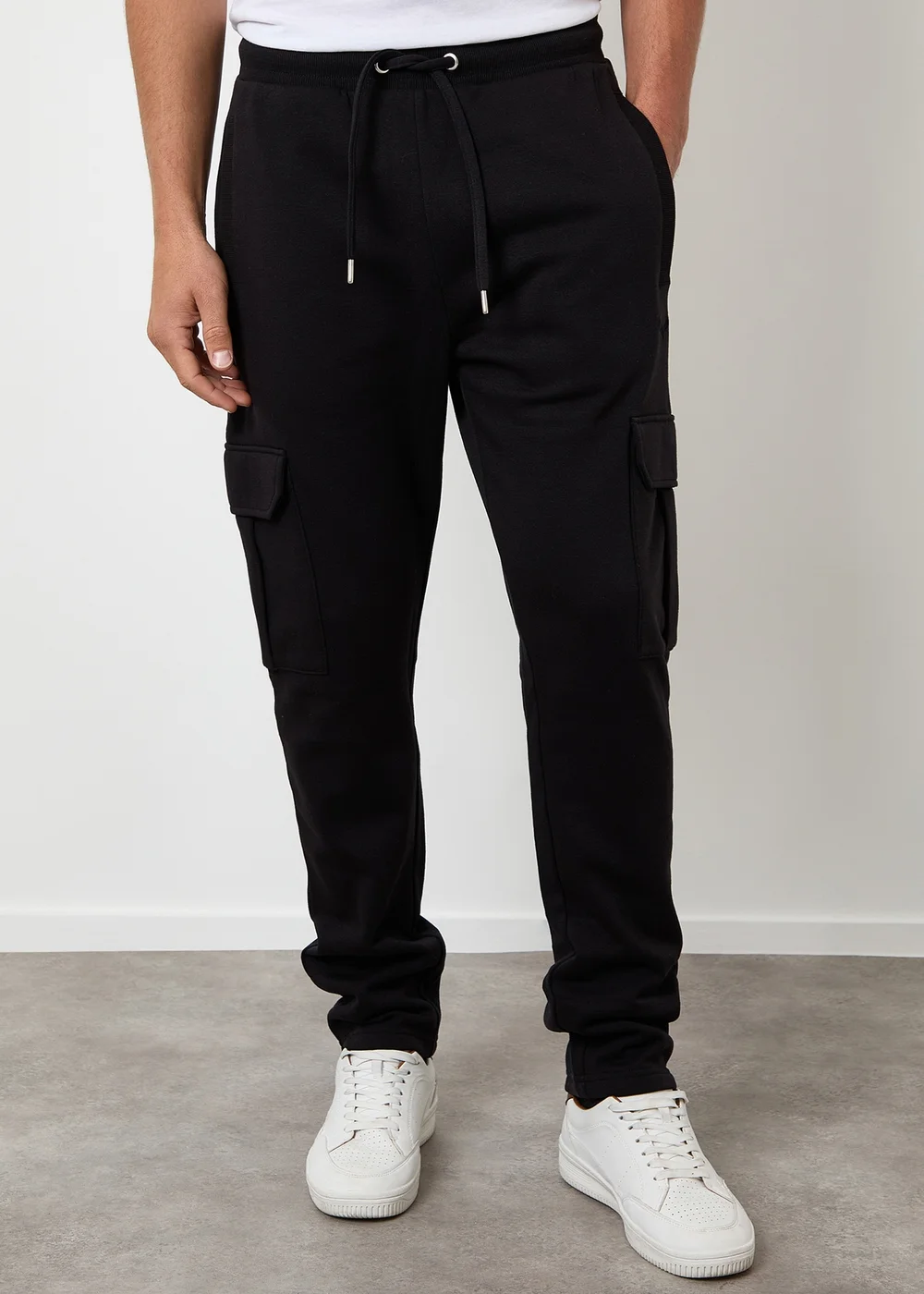 Threadbare Black 2 Pack Cargo Joggers - M Image 2