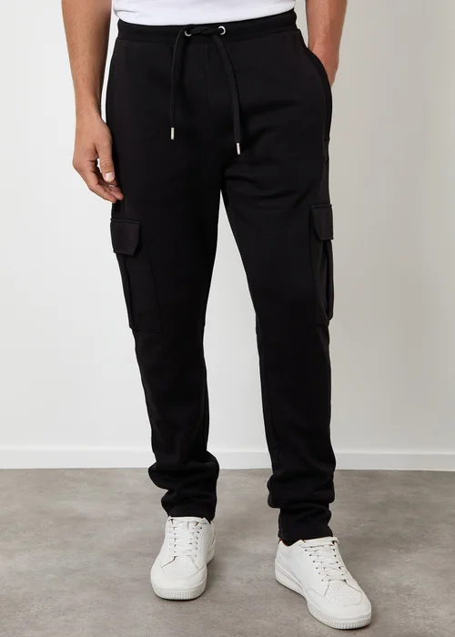 Threadbare Black 2 Pack Cargo Joggers - M Image 2