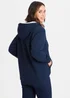 Cotton Traders Dark Blue Fleece Lined Zip Through Jersey Jacket - XXL Image 4
