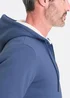 Cotton Traders Pale Blue Fleece Lined Zip Through Jersey Jacket - XL Image 3