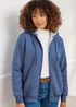 Cotton Traders Pale Blue Fleece Lined Zip Through Jersey Jacket - XL Image 4