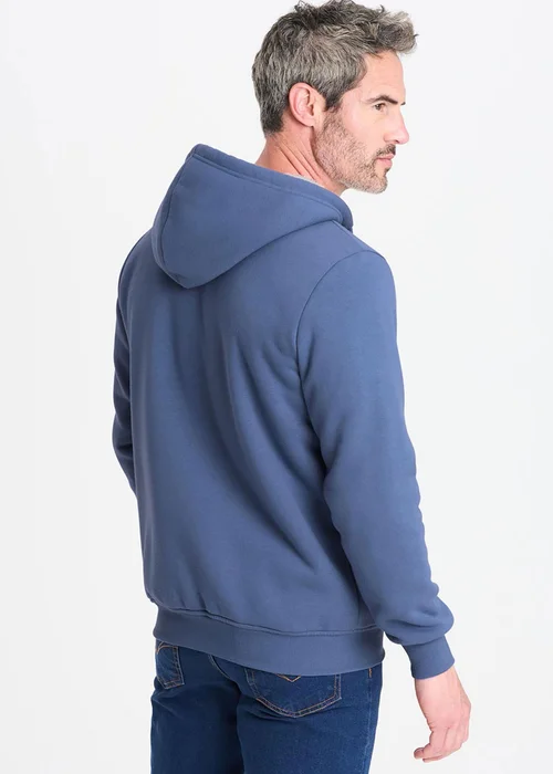 Cotton Traders Pale Blue Fleece Lined Zip Through Jersey Jacket - XL Image 2