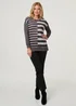 Izabel London Grey Geo Print Drop Shoulder Sweatshirt - 16 Image 4