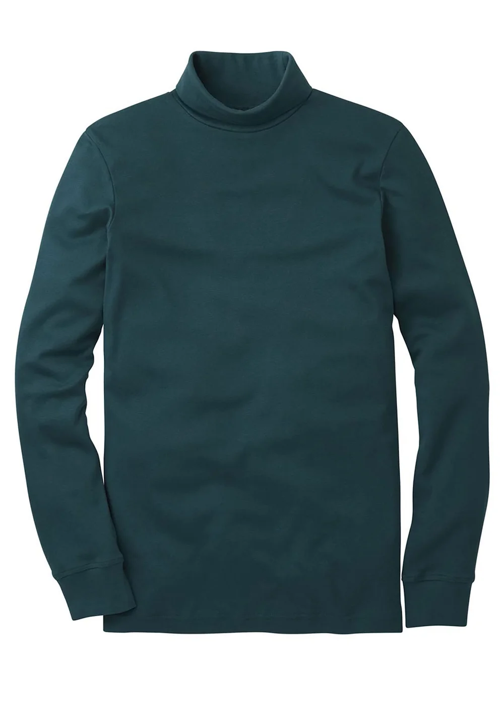 Cotton Traders Bright Teal Long Sleeve Roll Neck Top - Medium Image 1