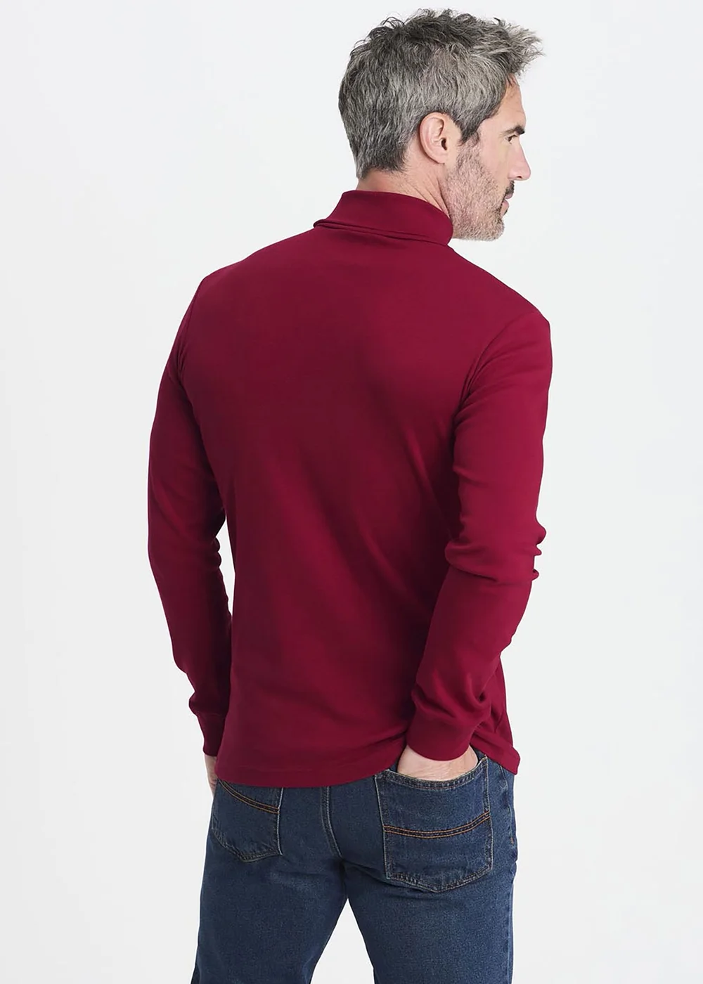 Cotton Traders Crimson Long Sleeve Roll Neck Top - Small Image 2