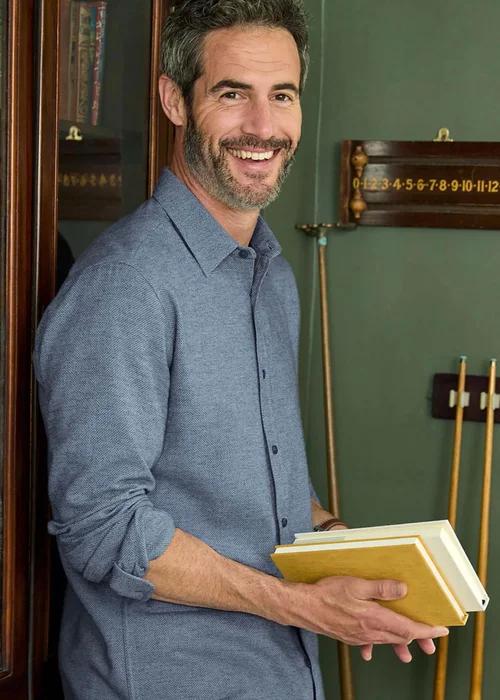 Cotton Traders Pale Blue Winter Warm Cotton Shirt - 3XL Image 3