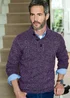 Cotton Traders Amethyst Half Button Jumper - Large Image 3