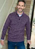 Cotton Traders Amethyst Half Button Jumper - Large Image 1