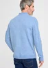 Cotton Traders Light Blue Cable Knit Turtleneck - Large Image 2