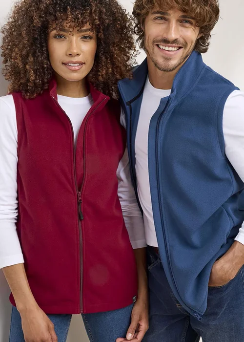 Cotton Traders Pale Blue Recycled Microfleece Gilet - 4XL Image 4