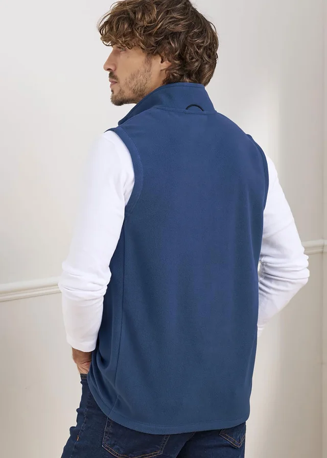 Cotton Traders Pale Blue Recycled Microfleece Gilet