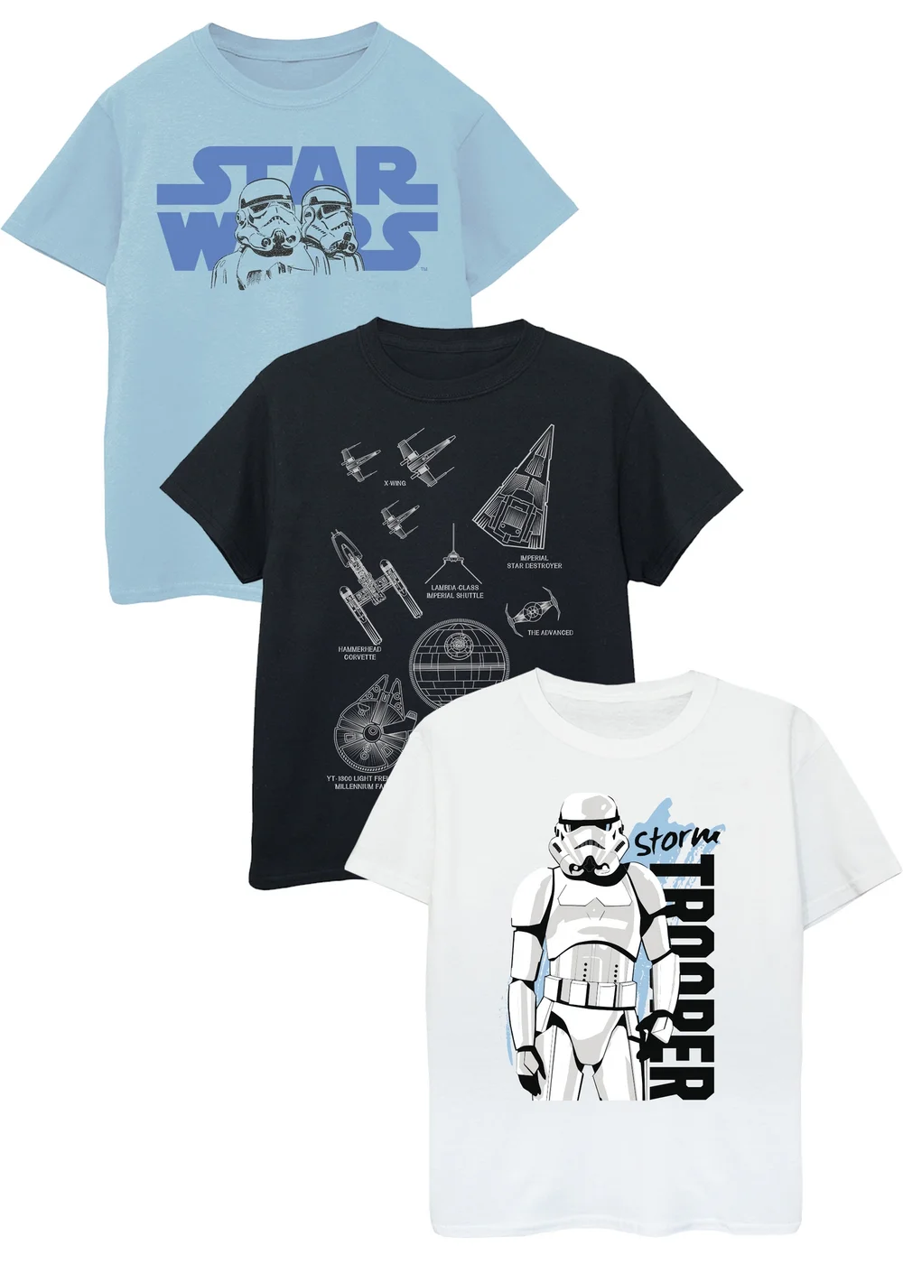 Star Wars Boys T-Shirts 3 Pack (3-13 Years) - Age 3-4 Years Image 1