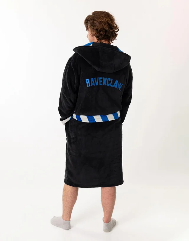 Vanilla Underground Harry Potter Ravenclaw Adults Black Hooded Bathrobe