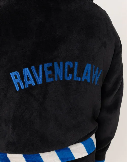 Vanilla Underground Harry Potter Ravenclaw Adults Black Hooded Bathrobe - Medium Image 3