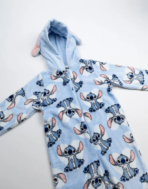 Vanilla Underground Disney Stitch Girls Blue 3D Ears Onesie (5-14yrs) - Age 11-12 Years Image 3