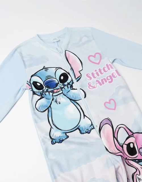 Vanilla Underground Disney Stitch & Angel Girls Blue Onesie (3-14yrs) - Age 9-10 Years Image 3