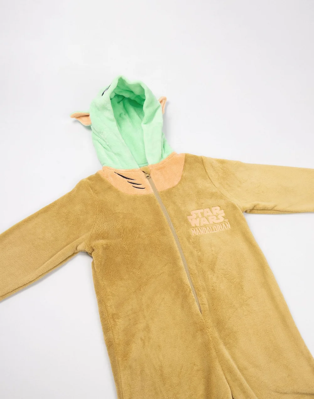 Vanilla Underground Star Wars Grogu Kids Green/Tan Onesie (3-14yrs) - Age 13-14 Years Image 3