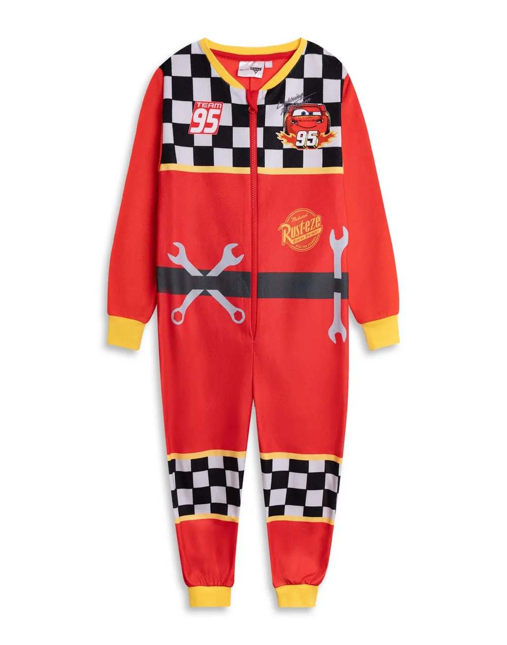 Vanilla Underground Disney Cars Kids Lightning McQueen Red Onesie (2-14yrs) - Age 7-8 Years Image 1
